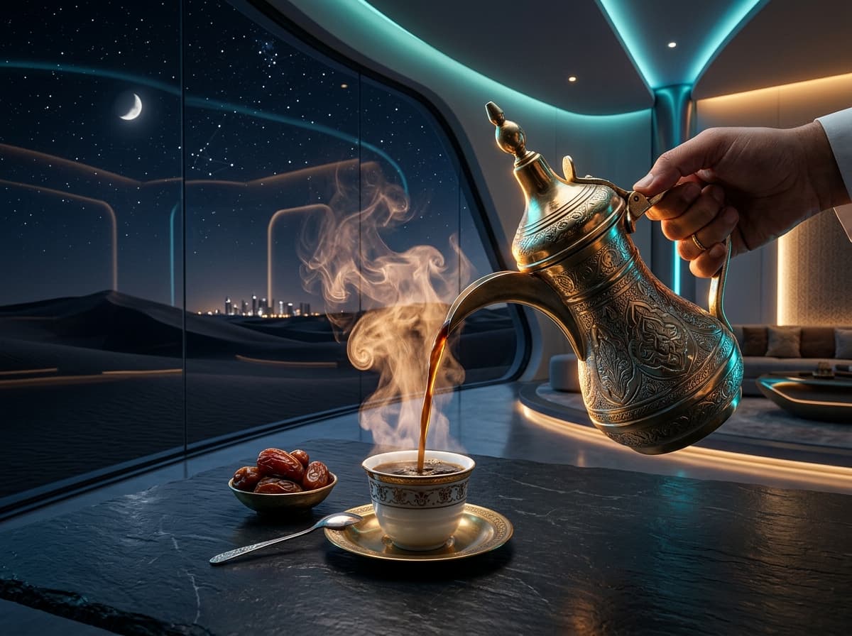 Arabian Hospitality & Coffee Backdrop
