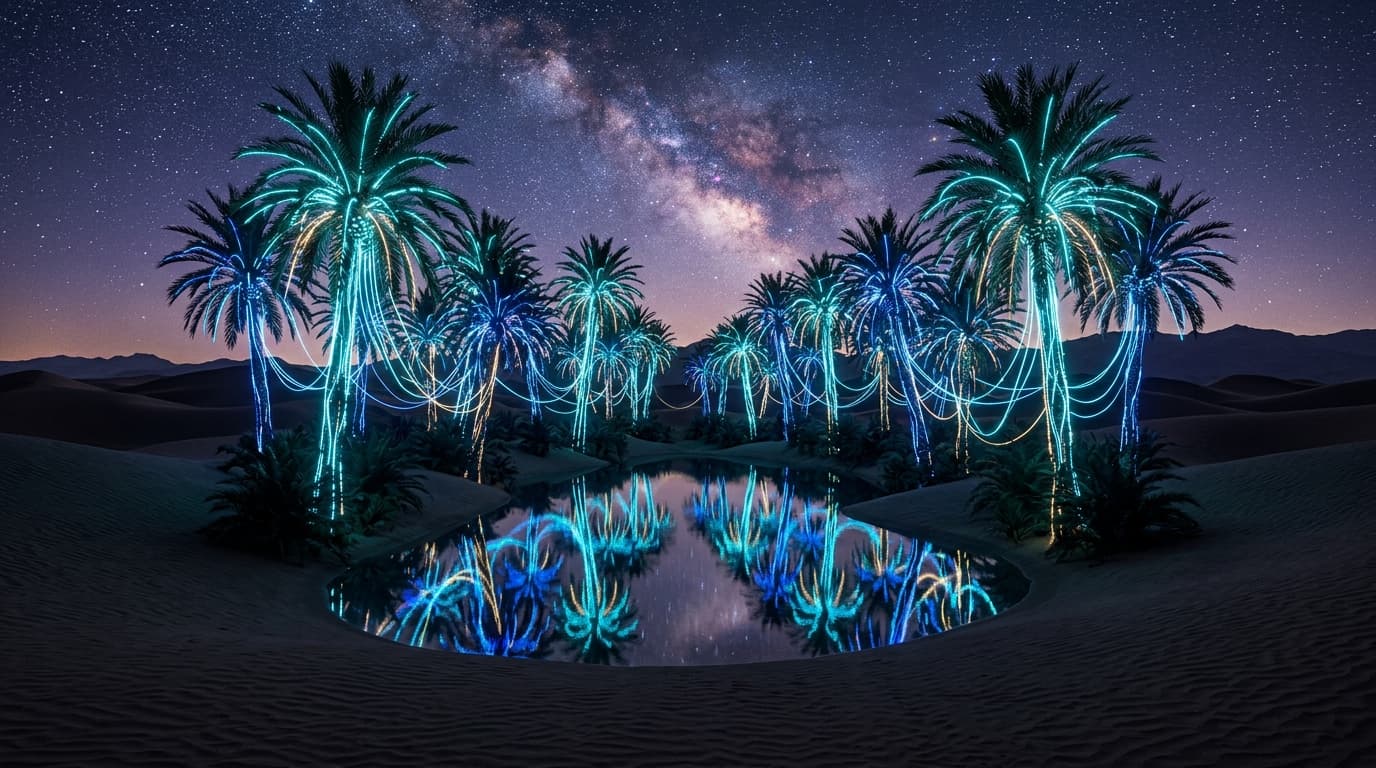 Cyber Palm Oasis