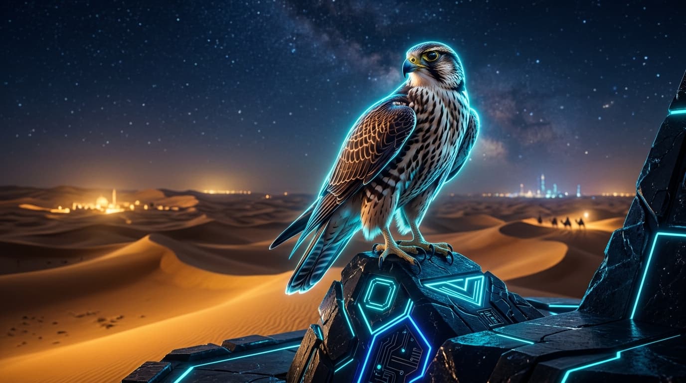 Arabian Falcon Backdrop