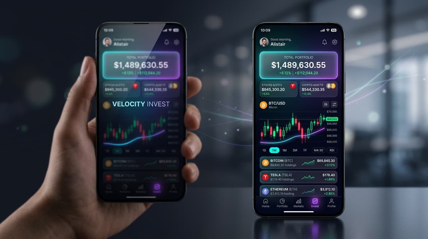 تطبيق إدارة الثروات والاستثمار الفنتك