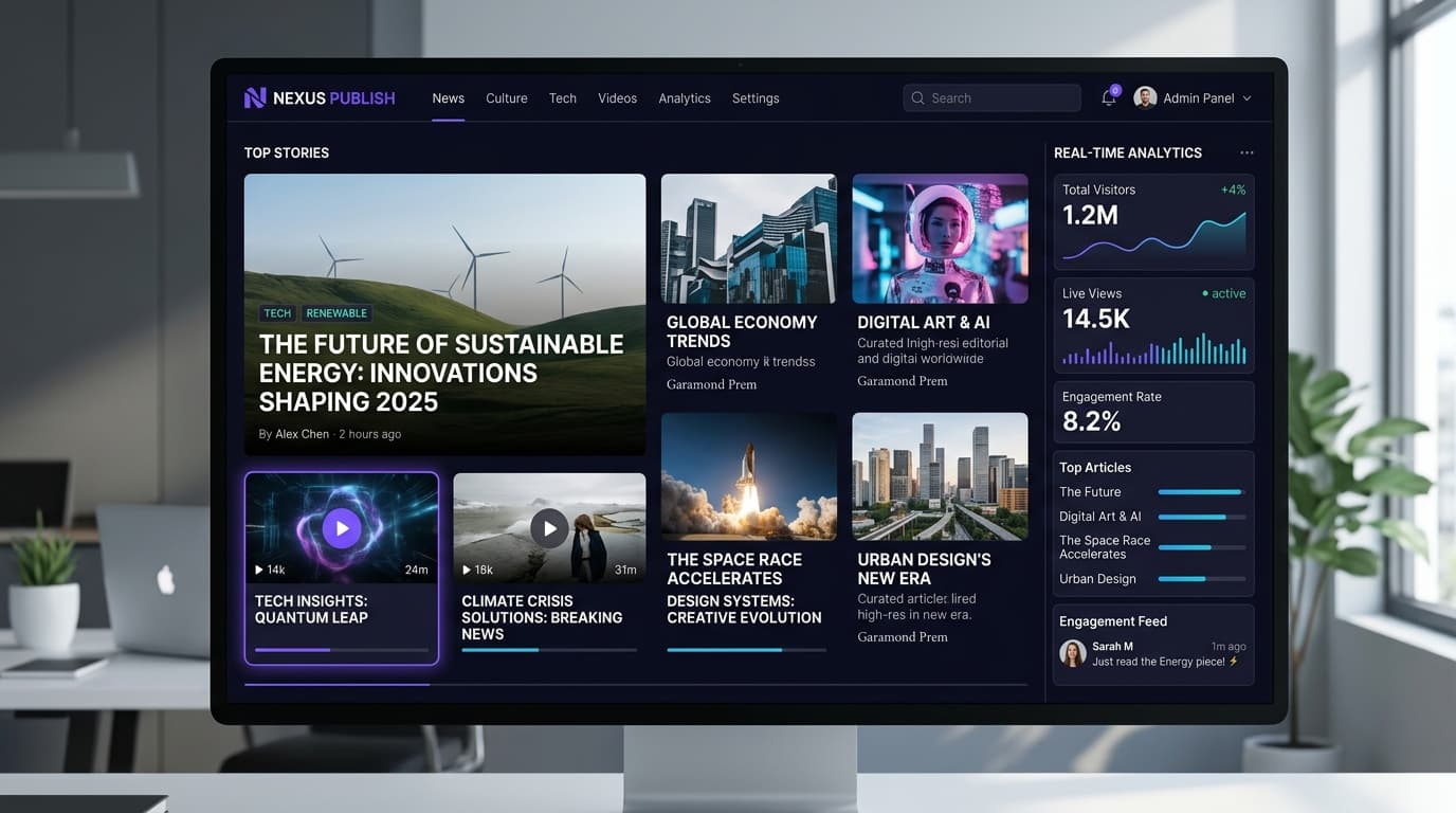 بوابة رقمية ومنصة نشر إعلامية Headless CMS